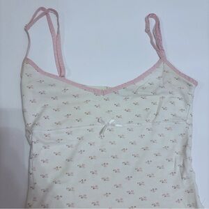 vintage coquette floral tank